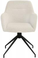 2er Set Esszimmerstuhl Merlinda Stoff Teddy creme 