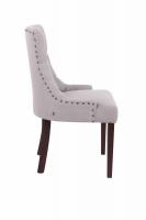 2er Set Esszimmerstuhl Aberdeen Stoff antik grau 