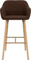 Barhocker Ando Stoff braun 