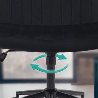 Bürostuhl Kingman Samt schwarz 