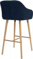 Barhocker Ando Stoff blau 