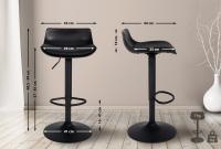 2er Set Barhocker Aveiro Kunstleder schwarz 