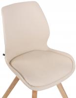 Stuhl Luna Kunstleder creme 