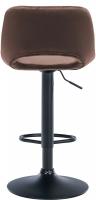 2er Set Barhocker Camden Samt schwarz braun 