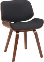Besucherstuhl Beverley Stoff walnuss/schwarz 