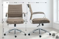 Bürostuhl Oakland Stoff taupe