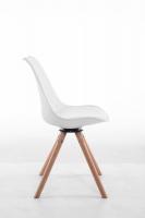 Besucherstuhl Troyes Kunstleder Rund natura (eiche) weiß 