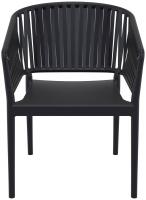 6er Set Stühle Portofino mit Armlehnen schwarz 