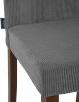 2er Set Esszimmerstuhl Ina Cord antik dunkel grau 