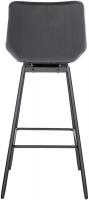 Barhocker Weston Schwenkbar Samt dunkelgrau 