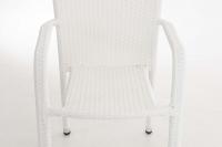 Polyrattan Stuhl Leonie weiß Polyrattan Stuhl Leonie weiß