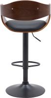 2er Set Barhocker Kingston B Kunstleder walnuss/schwarz 