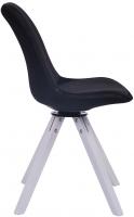Esszimmerstuhl Troyes Samt Square weiß (eiche) schwarz 