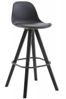 Barhocker Franklin Kunstleder Square Schwarz (eiche) schwarz