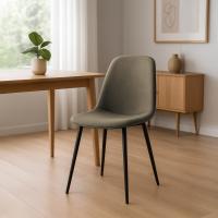2er Set Esszimmerstuhl Maryam Stoff taupe 