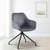 Esszimmerstuhl Welby Samt dunkelgrau