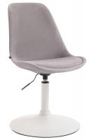 Esszimmerstuhl Maverick Samt weiß grau