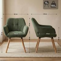 Esszimmerstuhl Vienna Cord natura grün 