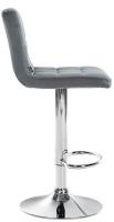 2er Set Barhocker Peru Samt chrom dunkelgrau 