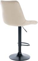 2er Set Barhocker Toni Samt schwarz creme 