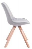 4er Set Besucherstuhl Toulouse Stoff Square Natura grau 