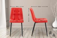 Esszimmerstuhl Antibes Kunstleder rot 