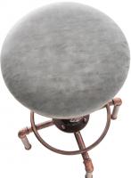 2er Set Barhocker Lumos Vintage Kunstleder bronze dunkelgrau 