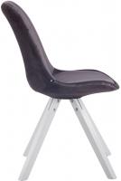 Besucherstuhl Toulouse Samt Square weiß (eiche) dunkelgrau 