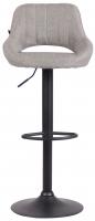 Barhocker Milet Stoff schwarz grau 