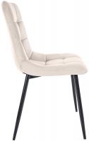 4er Set Esszimmerstuhl Tilde Samt creme 
