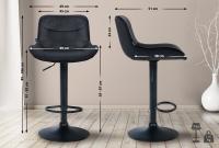 Barhocker Vonore Samt schwarz schwarz 