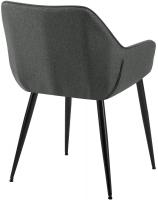 2er Set Esszimmerstuhl Luena Stoff dunkelgrau 
