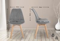 4er Set Stuhl Linares Cord grau 