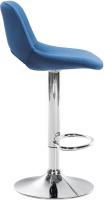 Barhocker Camden Samt chrom blau 