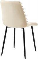 2er Set Esszimmerstuhl Gifford Samt creme 