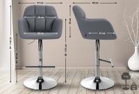Barhocker Natoma Kunstleder chrom grau 