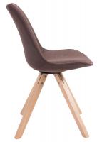 4er Set Besucherstuhl Toulouse Stoff Square Natura braun 