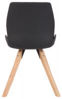 4er Set Stuhl Luna Kunstleder schwarz 