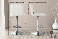 2er Set Barhocker Peru Samt chrom creme 