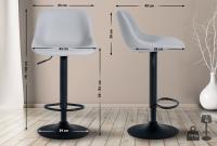 Barhocker Loft Kunstleder grau 
