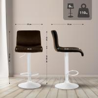 Barhocker Hover Samt W braun 