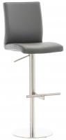 2er Set Barhocker Cadiz Kunstleder edelstahl grau 