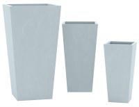 3er Set Pflanzkübel 2 grau 3er Set Pflanzkübel 2 grau