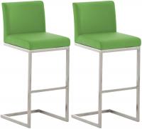 2er Set Barhocker Paros Kunstleder grün 
