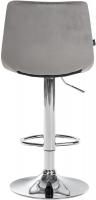 2er Set Barhocker Jerry Samt chrom grau 