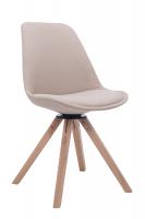 Besucherstuhl Troyes Stoff Square natura (eiche) creme