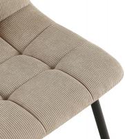 2er Set Esszimmerstuhl Tilde Cord taupe 