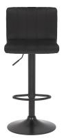 2er Set Barhocker Jamie Samt schwarz 