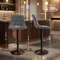 Barhocker Mapun Stoff grau Barhocker Mapun Stoff grau