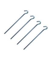 4er Set Erdhaken 30 cm, stahl verzinkt silber